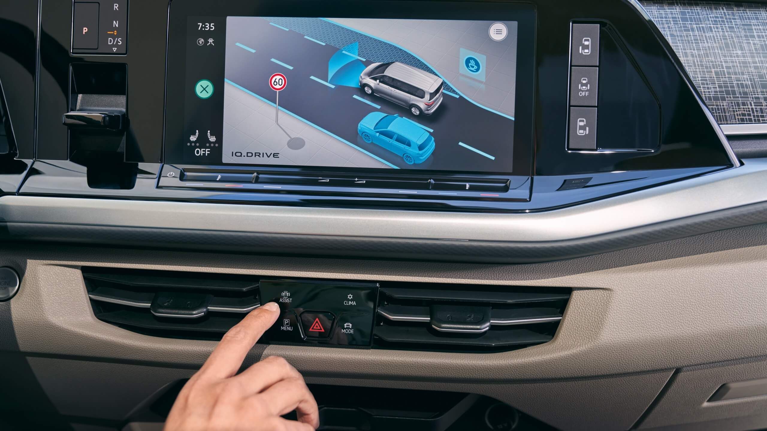Infotainmentsystem des neuen VW T7 Multivan 2021.